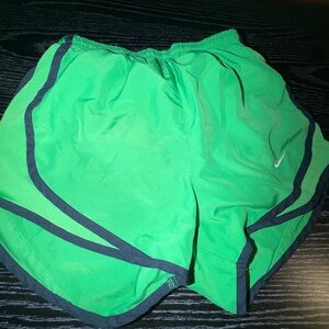 Nike Green Athletic Shorts with Logo
